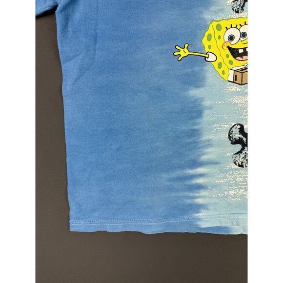 Vintage Y2K Nickelodeon Sponge Bob Square Pants Tie Dye Kids Shirt Large - Picture 7 of 12